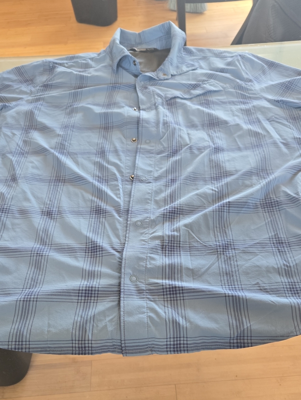 Outdoor Research Blue Plaid Button-Down Shirt
